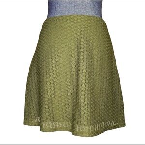 No Boundaries green overlay a-line skirt sz S juniors small
